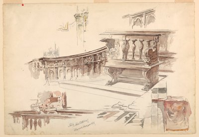 Siena Katedrali Çalışmaları by Walter Shirlaw