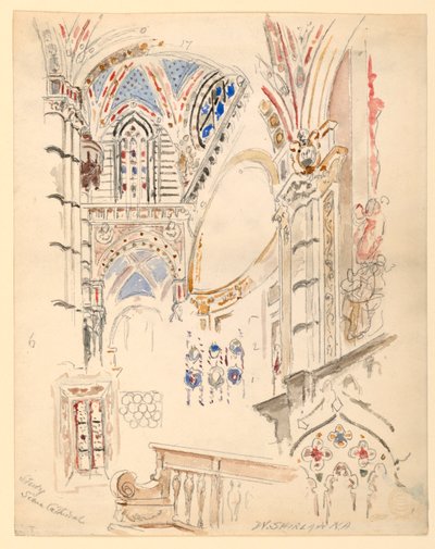Siena Katedrali Çalışması by Walter Shirlaw
