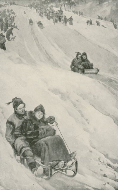 A Tobogganing-Umusozi muri Kanada by Walter Stanley Paget