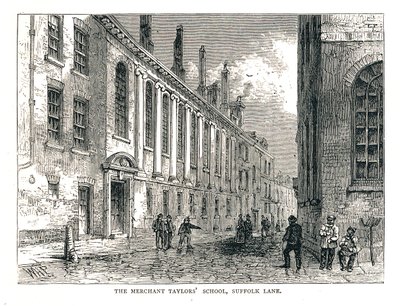 Tüccar Taylors Okulu, Suffolk Lane, 1878 by Walter Thornbury
