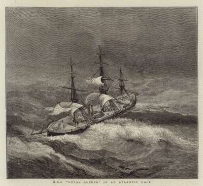 Atlantik Fırtınasında HMS Royal Alfred by Walter William May