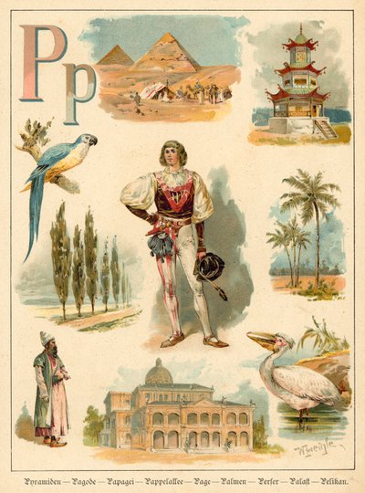 P harfi (kromolitho) by Walter Zweigle