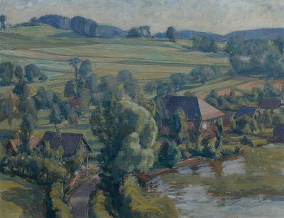 Unterbuchberg yakınlarındaki Attersee manzarası by Walther Gamerith