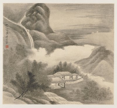 Manzara Albümü: Yaprak 5, 1677. by Wang Gai