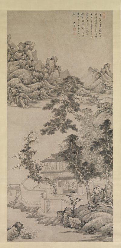 Akarsular ve Dağlar Arasında Yüce Bilgin, Juran tarzında, 17. yüzyılın sonlarında. by Wang Jian
