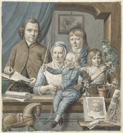 Sanatçının kendisi ve ailesi by Warner Horstink