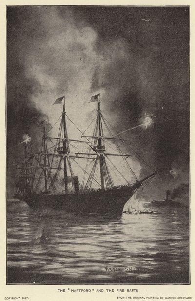 "Hartford" ve Yangın Raftları (lito) by Warren Sheppard