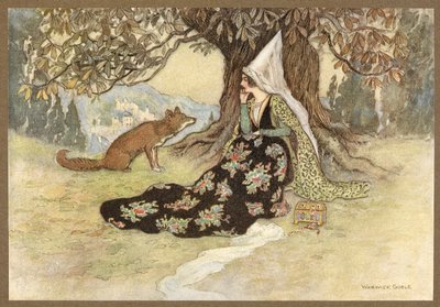 Yılan'dan Grannonia ve Tilki. by Warwick Goble