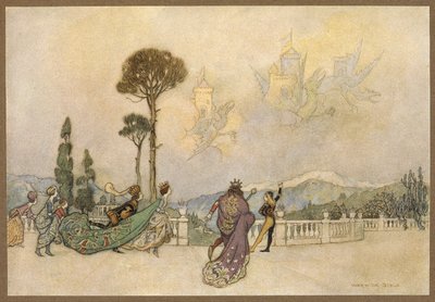 The Dragon'dan Havadaki Kaleler. by Warwick Goble