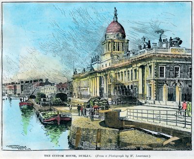 Gümrük Evi, Dublin, İrlanda, c1890. by Warwick Goble