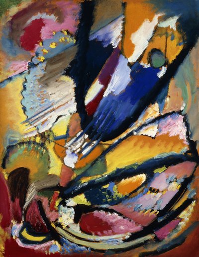 Yargı Meleği; Engel des Jungsten Gerichts, c.1911 (panel üzerine serilen kağıt üzerine yağlı boya) by Wassily Kandinsky