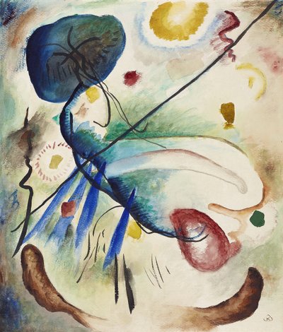 Aquarell mit Strich Suluboya vuruşlu, 1912. by Wassily Kandinsky