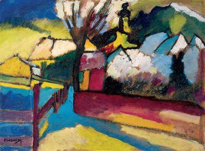Ağaçlı Sonbahar Manzarası; Ağaç, sonbahar manzarası by Wassily Kandinsky