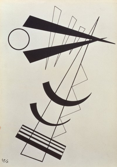 Siyah beyaz vurgulanmış ağırlıklar by Wassily Kandinsky