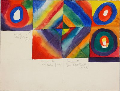 Resim Tekniğine İlişkin Bilgilerle Renk Çalışmaları, 1913. by Wassily Kandinsky