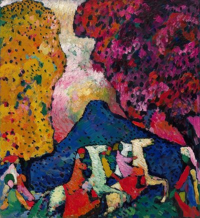 Mavi dağ. 1908-09 by Wassily Kandinsky