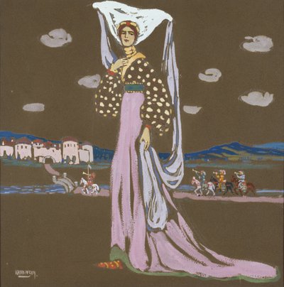 Gece (Yürüyen Kadın) by Wassily Kandinsky