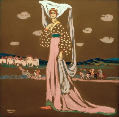 Gece (yürüyen bayan) by Wassily Kandinsky