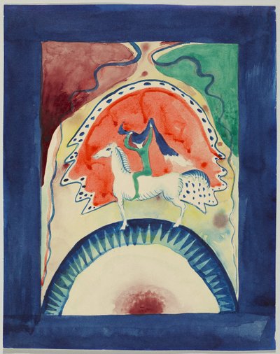Almanak "Der Blaue Reiter" kapağı için taslak by Wassily Kandinsky