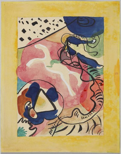 Almanak "Der Blaue Reiter" kapağı için taslak by Wassily Kandinsky