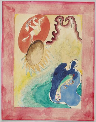 Almanak "Der Blaue Reiter" kapağı için taslak by Wassily Kandinsky