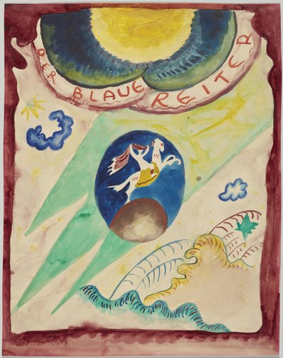 Almanak "Der Blaue Reiter" kapağı için taslak by Wassily Kandinsky