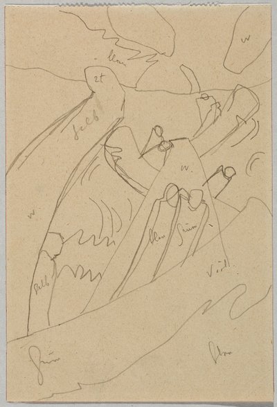 'Doğaçlama 7' taslağı by Wassily Kandinsky