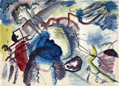 "" Beyaz Kenarlıklı Resim için Eskiz "(Beyaz Kenarlıklı Resim için Eskiz) (Beyaz kenarlıklı resim için tasarım) Boyama Vassily Kandinsky (ou Wassily Kandinski ou Kandinskij) by Wassily Kandinsky