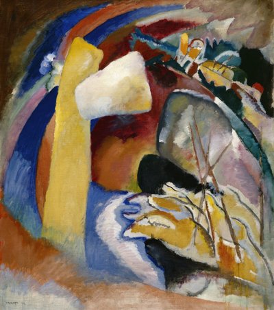 "" Beyaz Resim Çalışması "" Vassily Kandinsky (veya Wassily Kandinski veya Kandinskij) tarafından yapılan resim by Wassily Kandinsky