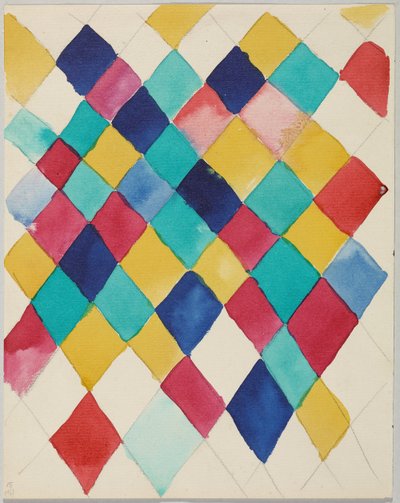 Eşkenar dörtgenlerle renk çalışması by Wassily Kandinsky