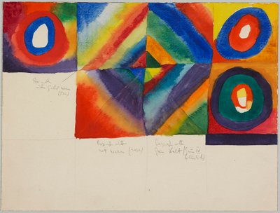 Boyama tekniği ile ilgili bilgilerle renk çalışmaları by Wassily Kandinsky
