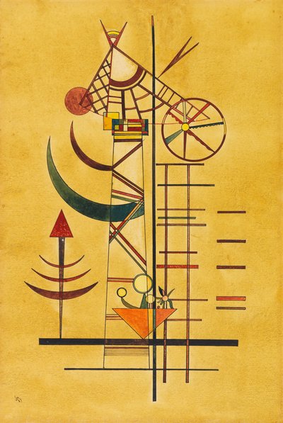 Kavisli uçlar, 1927. by Wassily Kandinsky