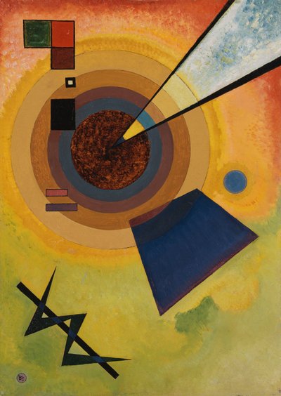 yeşil ve kırmızı by Wassily Kandinsky
