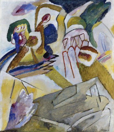 Doğaçlama 18, mezar taşı ile, 1911. by Wassily Kandinsky