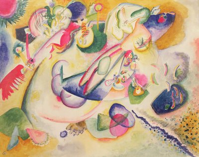 Doğaçlama, c.1914 (kağıt üzerinde wc & kalem) by Wassily Kandinsky