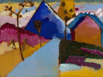 Kochel, Düz Sokak, 1909. by Wassily Kandinsky