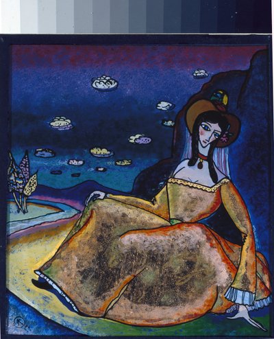 ""Altın elbiseli bayan"" Wassily Kandinsky