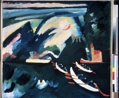 Wassily Kandinsky (veya Wassily Kandinsky veya Kandinskij) tarafından ""Göl"" tablosu by Wassily Kandinsky