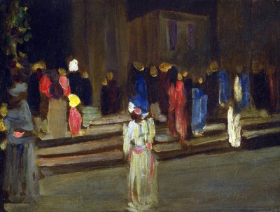""Le parc de saint Cloud, antre"" (Saint-Cloud Parkı, Giriş) Boyama Wassily Kandinsky (veya Wassily Kandinski veya Kandinskij) by Wassily Kandinsky