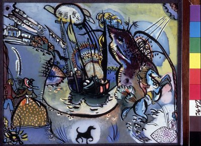 Wassily Kandinsky (veya Wassily Kandinsky veya Kandinskij) tarafından ""Liman"" tablosu by Wassily Kandinsky