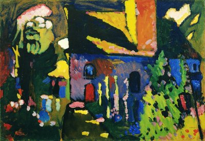 ""Murnau Kilisesi"" Wassily Kandinsky'nin (veya Wassily Kandinski veya Kandinskij) tablosu by Wassily Kandinsky