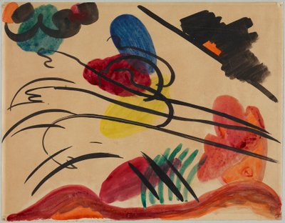 Üç binici ile by Wassily Kandinsky