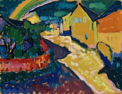 Murnau - gökkuşağı ile manzara by Wassily Kandinsky