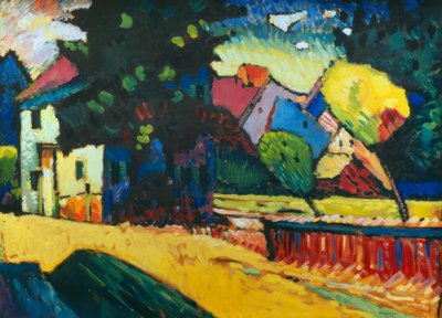 Murnau - yeşil bir ev ile manzara by Wassily Kandinsky