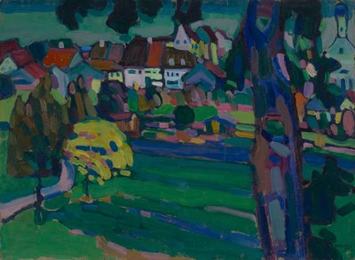 Murnau - "Ağaç Gövdeli Manzara" Çalışması by Wassily Kandinsky