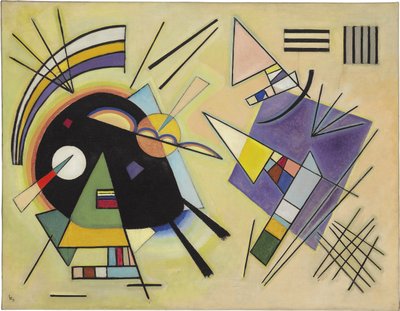 ""siyah ve mor""Wassily Kandinsky (veya Wassily Kandinski veya Kandinskij) tarafından yapılan boyama by Wassily Kandinsky