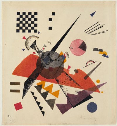 Wassily Kandinsky (veya Wassily Kandinski veya Kandinskij) tarafından ""Turuncu"" Litografi by Wassily Kandinsky