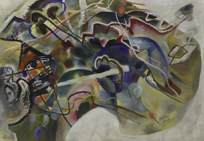Beyaz Bordürlü Boyama, 1913 by Wassily Kandinsky