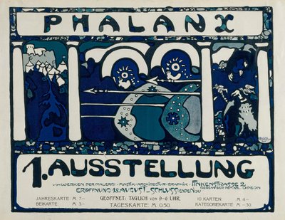 Phalanx'ın 1. Sergisi için afiş, 1901. by Wassily Kandinsky