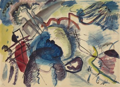 Beyaz Kenarlıklı Resim Taslağı Beyaz kenarlıklı resim taslağı, 1913 by Wassily Kandinsky